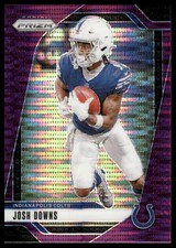 Josh Downs 2024 Panini Prizm #122 Purple Pulsar Indianapolis Colts