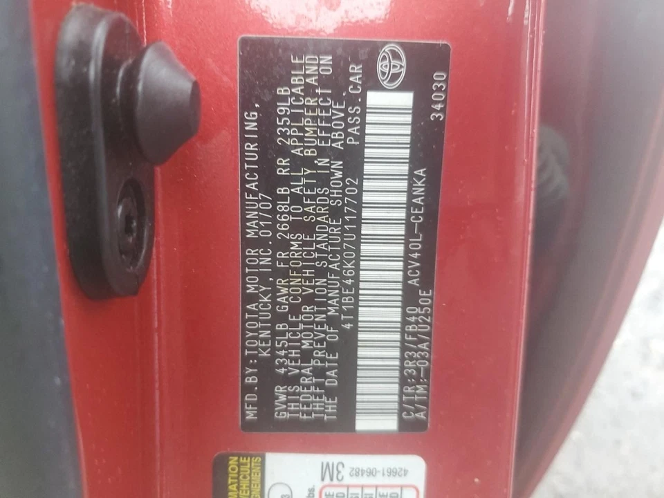 2007 Toyota Camry ABS Actuator Pump Assembly VIN E 133K Miles Used OEM - Image 2 of 4