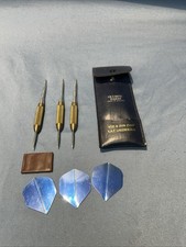 Set Of 3 Vintage English Olympic Darts In R.A.F. Lakenheath Rod  Gun Club Case