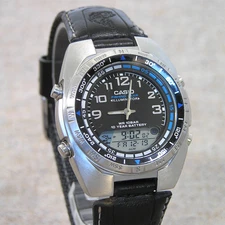 90s CASIO AMW-700 Fishing Gear Ana-Digi Retro Watch - Japan Imported