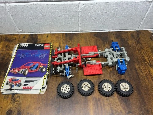 Vintage LEGO 8865 Test Car Technic Incomplete Set For Parts Only No Box + Extras
