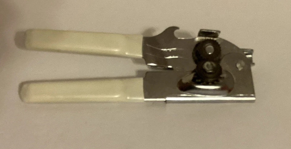 VTG Swing-A-Way Manual Can Bottle Opener White Grips  - Image 2 of 4