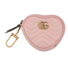Gucci coin case double G heart shape leather 699517 GUCCI wallet