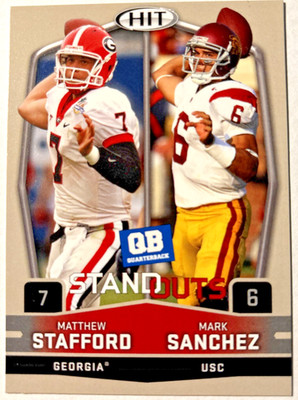 2009 SAGE HIT Glossy #52 Matthew Stafford/Sanchez Rookie Georgia USC Lions Rams