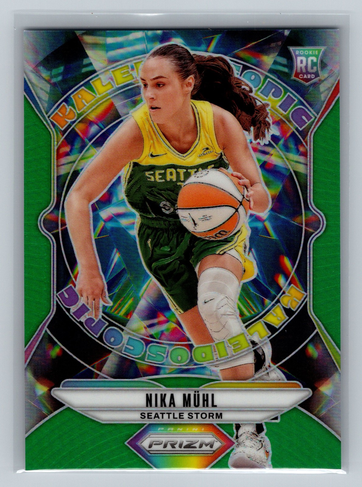 2024 Panini Prizm WNBA Nika Muhl #2 Kaleidoscopic Prizms Green Seattle Storm