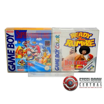 STEELBOOK CENTRAL GP7 Box Protector GBA GBC GB Nintendo Gameboy Game Box Display Case (5-100 Pack)