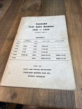 1941-1949 Packard Flat Rate Manual April 1949 Shop Service Labor Repair Guide