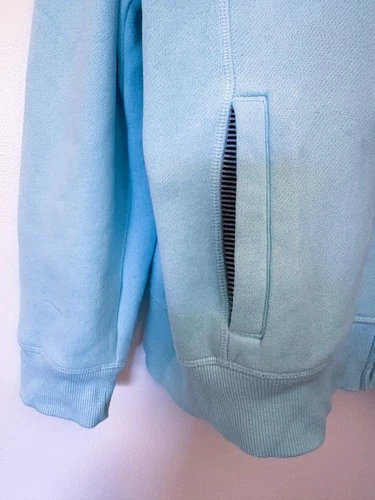 Nautica Men’s Full Zip Fleece Hoodie Blue Drawstring Sweatshirt Size M image 4