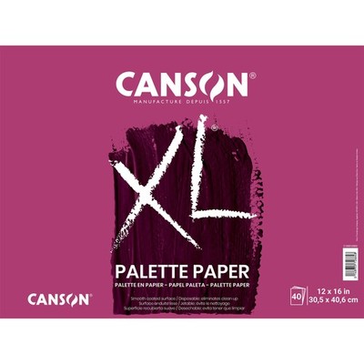 Canson XL Disposable Palette 12X16-Tape Bound, 40 Sheets