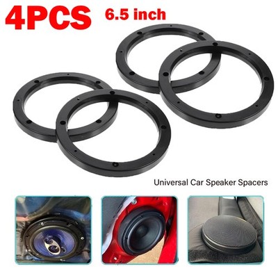 2 Pairs 6.5'' Plastic 1/2'' Speaker Spacer Rings Subwoofer Custom Mounting Adapter
