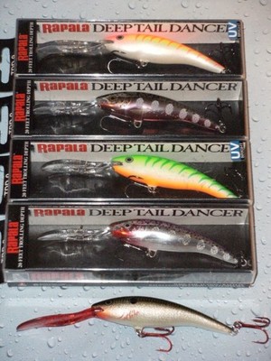 (5) Rapala Deep Tail Dancer TDD-9 Lures ~ 3 1/2 inch. 7/16 oz.