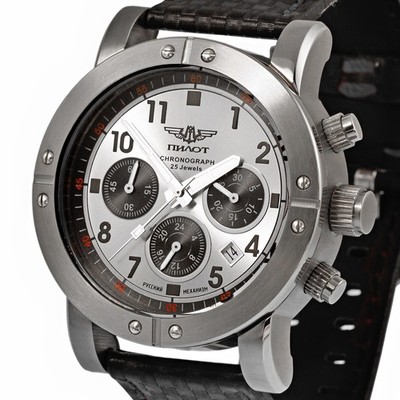 Poljot 31681 Chronograph mechanische Uhr Armbanduhr russisch PILOT