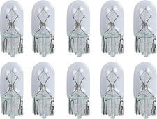 10x 501 W5W T10 HALOGEN BULB LAMP CAPLESS WEDGE PUSH IN SIDE LIGHT NUMBER PLATE
