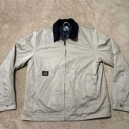 Lurking Class Mens Tan Graphic Zip Up Quilted Jacket Large - product listing photo