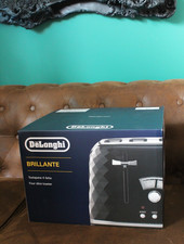 New Black De'Longhi Brillante CTJ4003BK CTJ4003.BK Four 4 Slice Toaster 1800W