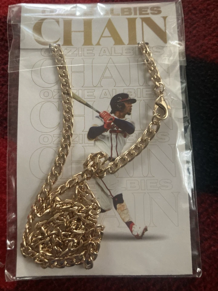 Atlanta Braves Ozzie Albies "OA" Necklace Chain SGA 5/10/23 New - Image 2 of 2