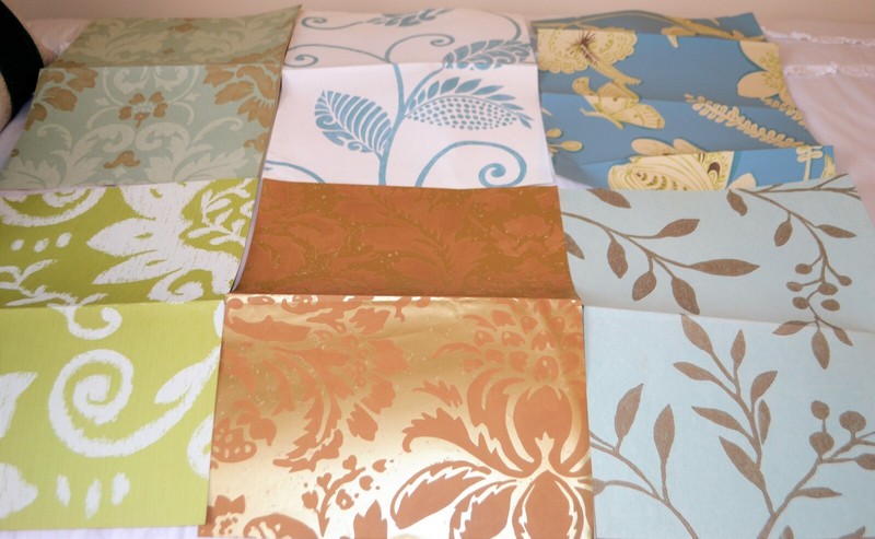 Bundle of Discontinued Designer Thibaut Wallpaper Samples for Art Projects