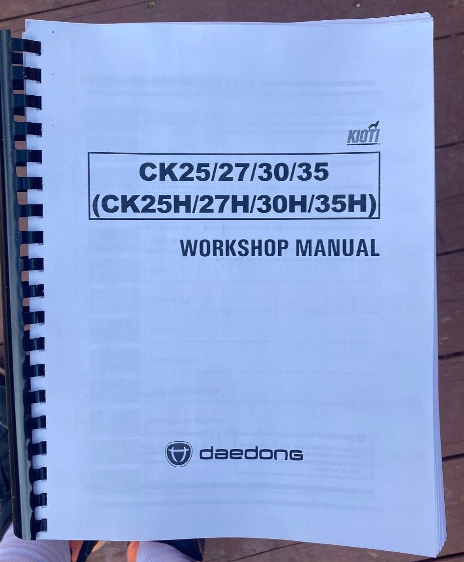 25 27 30 35 Tractor Repair Service Manual Fits Kioti CK25 CK27 CK30