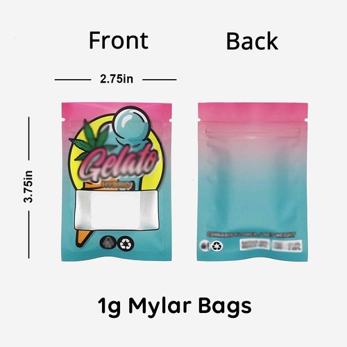100 Odor-Proof Matte Mylar Zip Seal Bags Resealable Storage Bags with Window - Picture 8 of 11