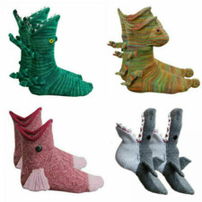 Knit Shark Crocodile Socks Knit Animal Socks Whimsical Novelty Xmas Gift Warm