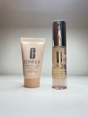 2PC Clinique Moisture Surge Hydration Set | Eye Concentrate + Overnight Mask