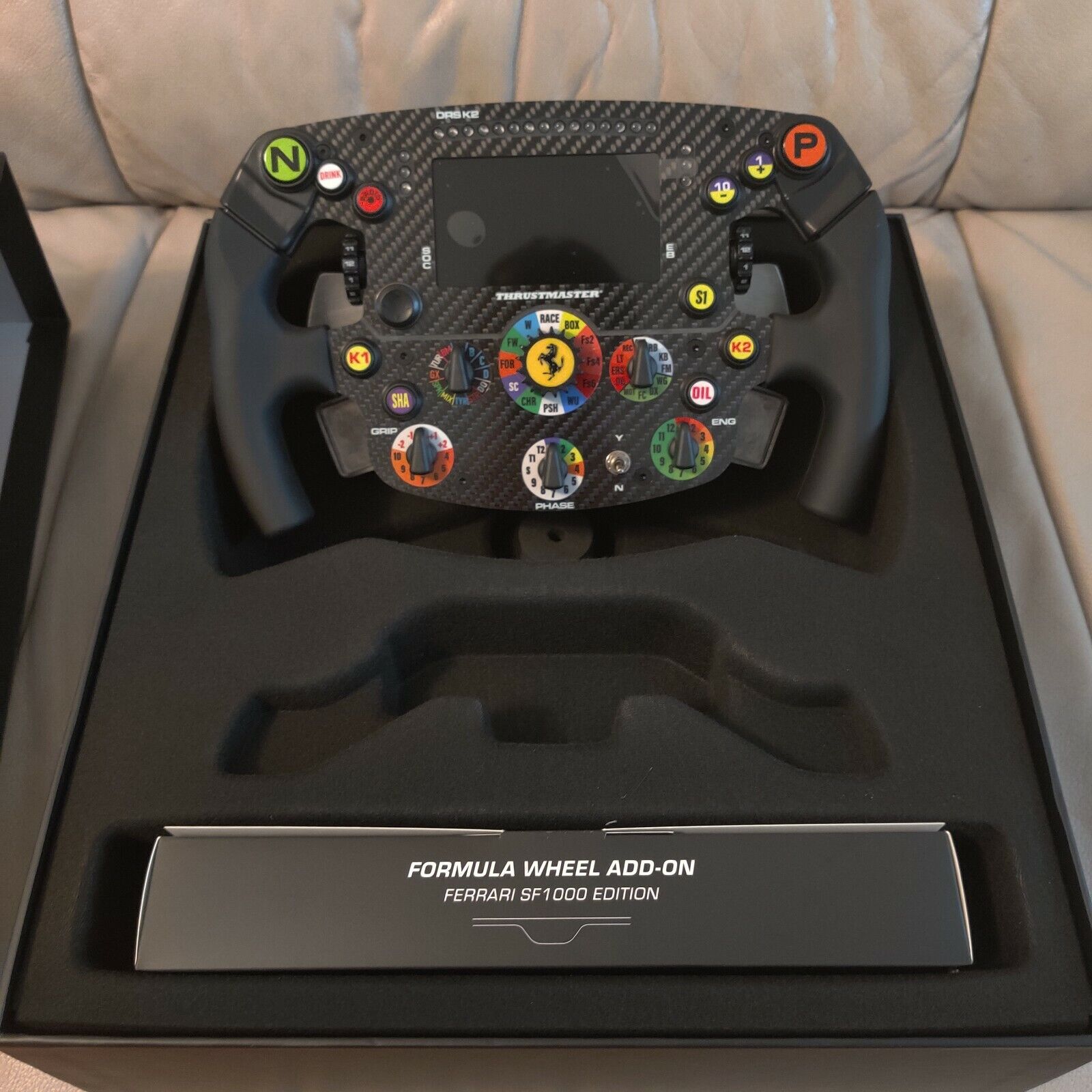 Thrustmaster Ferrari SF1000 Steering Wheel in Hand, shipping immediately