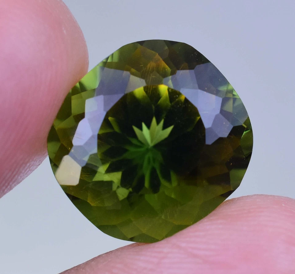 Natural Bi-Color Tourmaline 11.60 Ct Cushion Certified Flawless Loose Gemstone - Image 4 of 4
