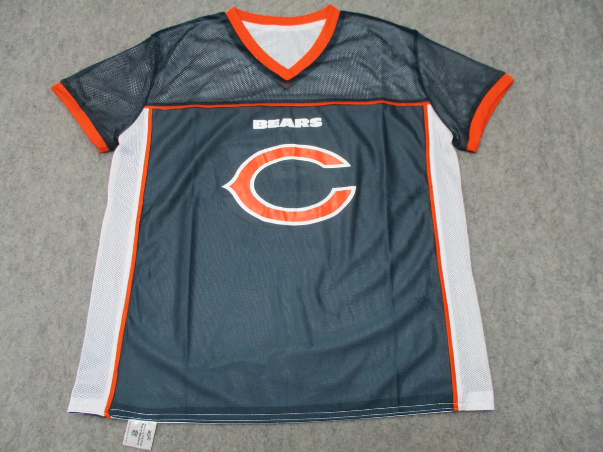Chicago Bears Jersey Mens Medium Blue White Reversible Flag