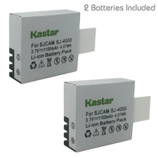 2x Kastar Battery for SJCAM SJ4000 SJ5000 SJ6000 SJ7000 SJ8000 GeekPro ABLEGRID