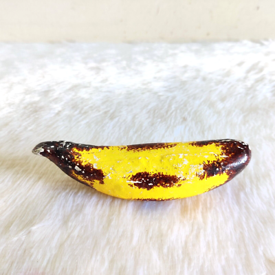その他 [the vintage]BANANA REPUBRIC holiday1985 1930s Vintage Handmade Painted Banana Fruit Terracotta Figure