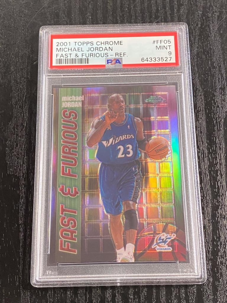 2001 TOPPS CHROME MICHAEL JORDAN FAST & FURIOUS REFRACTOR