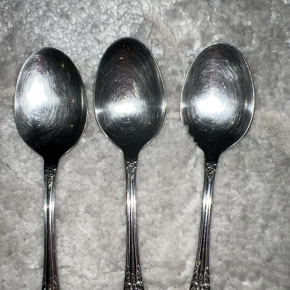 Juego de 3 cucharas de cena de hielo de acero inoxidable Kennett Square Oneida Deluxe HH Foto 4 de 4