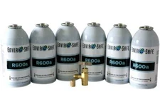 R600, R600 Refrigerant, Enviro-Safe R-600 6 oz 6 can and tap kit #8061