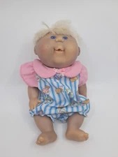 Authentic Cabbage Patch Kid Blonde Hair Blue Eyes Doll 1988 Black Brown CB 21
