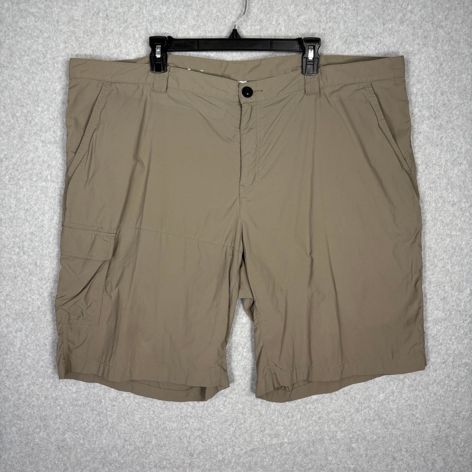 Columbia Men's 46 Tan Cargo Shorts Omni-Shade Ripstop 10