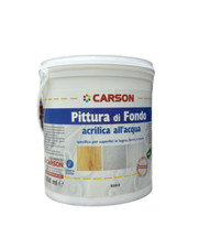 PITTURA DI FONDO BIANCO 2500 ML CARSON ACRILICA ALL'ACQUA LEGNO FERRO MURO ZINCO