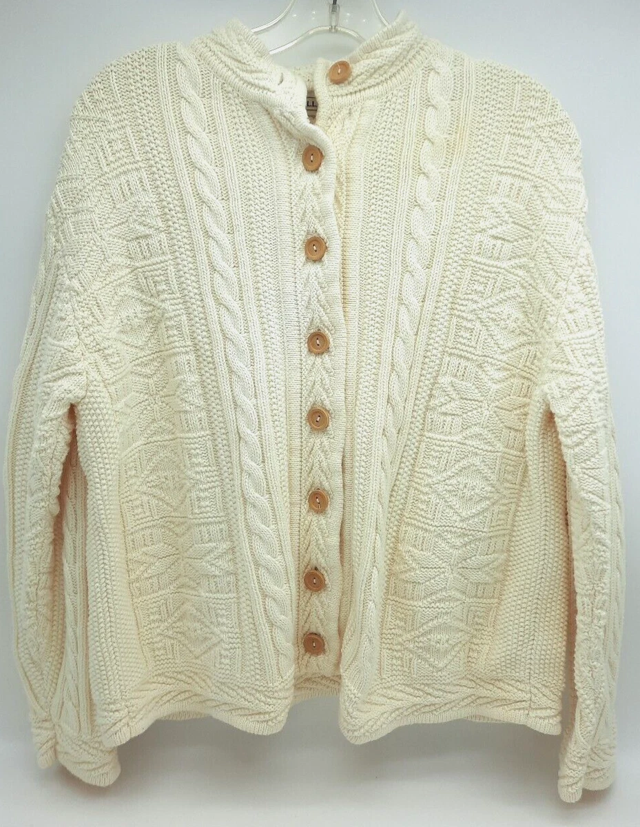 Ll bean womens cable knit deals sweater