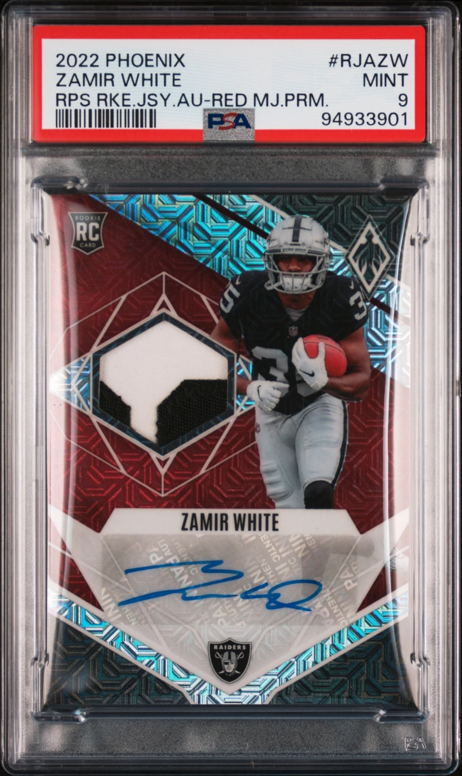 Zamir White Panini Phoenix Rps Rookie Jersey Autograph #RJAZW Red Mojo Prime