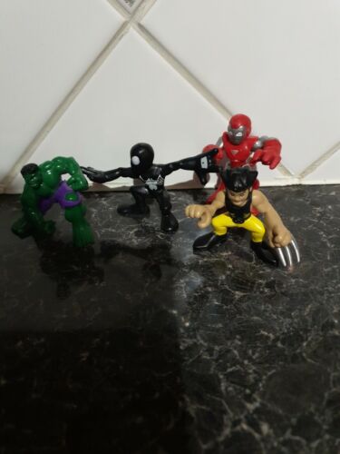 Imaginext figures-"Superheroes" x 4-Hulk/Ironman/Spiderman/wolverine-See pic's - Picture 1 of 4