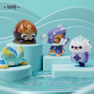 Fontaine Holographic Collection 新品5個 miHoYo Genshin Impact Figures Fontaine Marine Animal Doll Blind