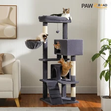 PAWZ Road Tall Cat Tree Multi-Level Cat Tower for Indoor Cat Scratching Post M/L