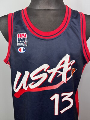 USA OLYMPICS SHAQUILLE O'NEAL JERSEY BASKETBALL CHAMPION SHIRT