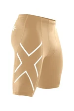 2XU Mens Compression Shorts - Beige/Silver HOT BARGAIN