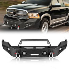 Fits 2013 2014 2015 2016 17 18 Dodge Ram 1500 Front Winch Bumper W Led D-rings