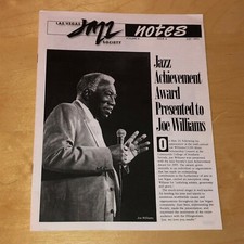 Las Vegas Jazz Society Notes July 1995 Joe Williams Roy James Walt Blanton