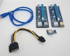 2 PCS GPU Riser PCE164P-N03 VER009S and VER006C PCI-E 1X TO 16X ADAPTER...