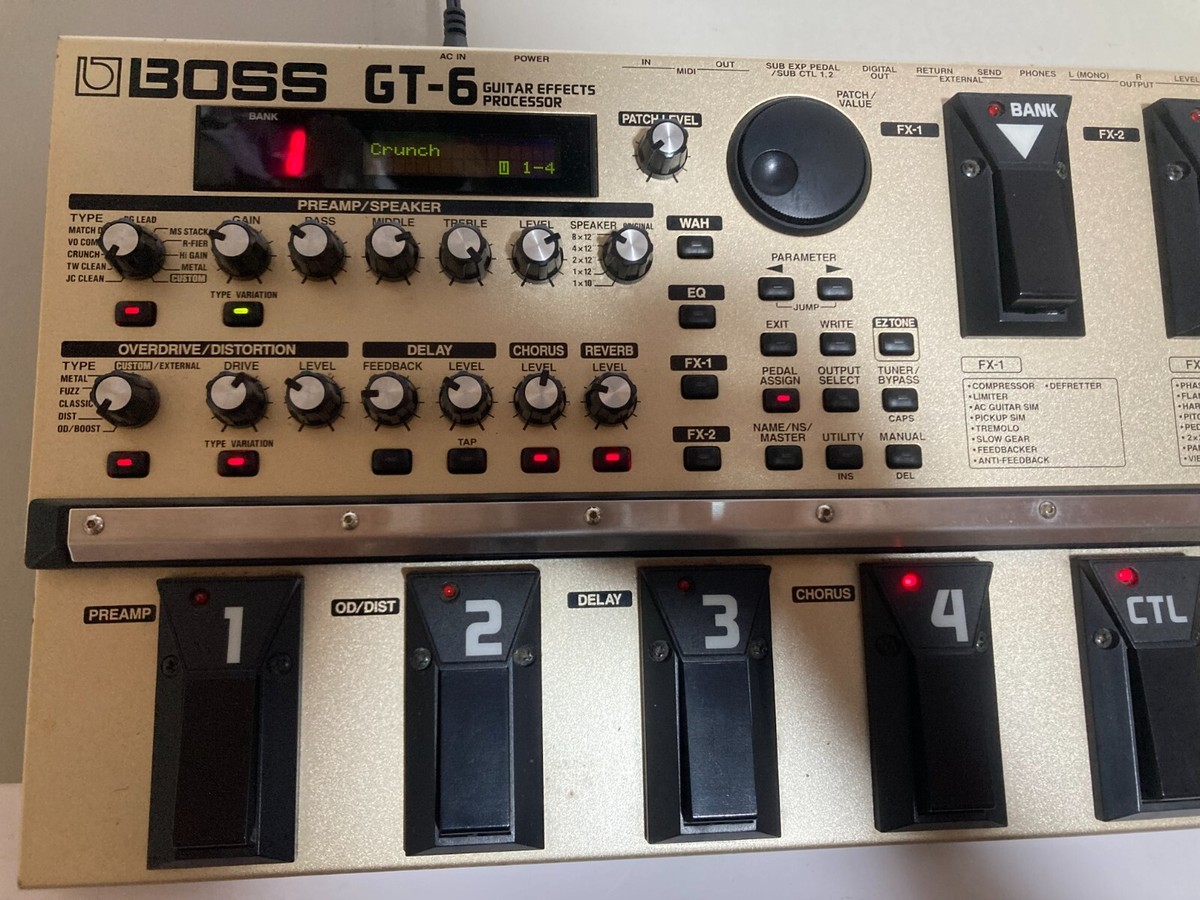 Boss GT-6 Multi-Effects Guitar Effect Pedal Tested Used GT6