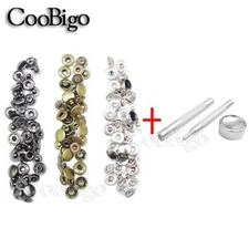 Snap Buttons + Tool Metal Press Studs Snap Fasteners Sewing Leathercraft