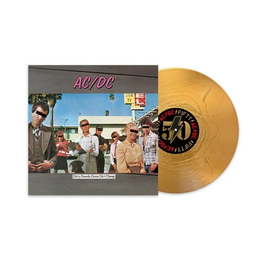 AC/DC Dirty Deeds Done Cheap 50th Anniversary LP Gold Vinyl NEW SEALED