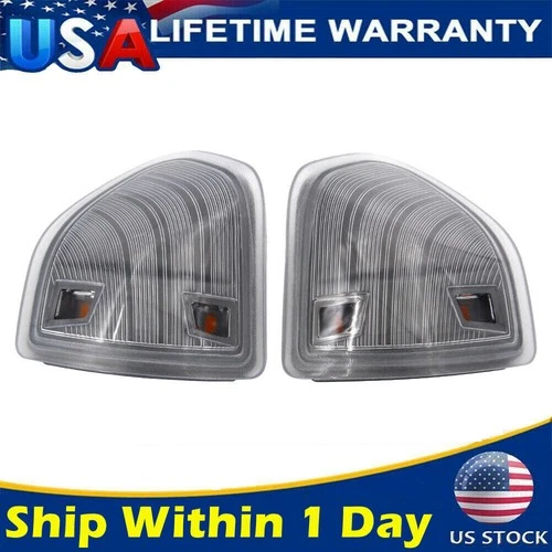Amber LED Side Mirror Turn Signal Lights For Dodge Ram 1500 2500 3500 Clear Lens